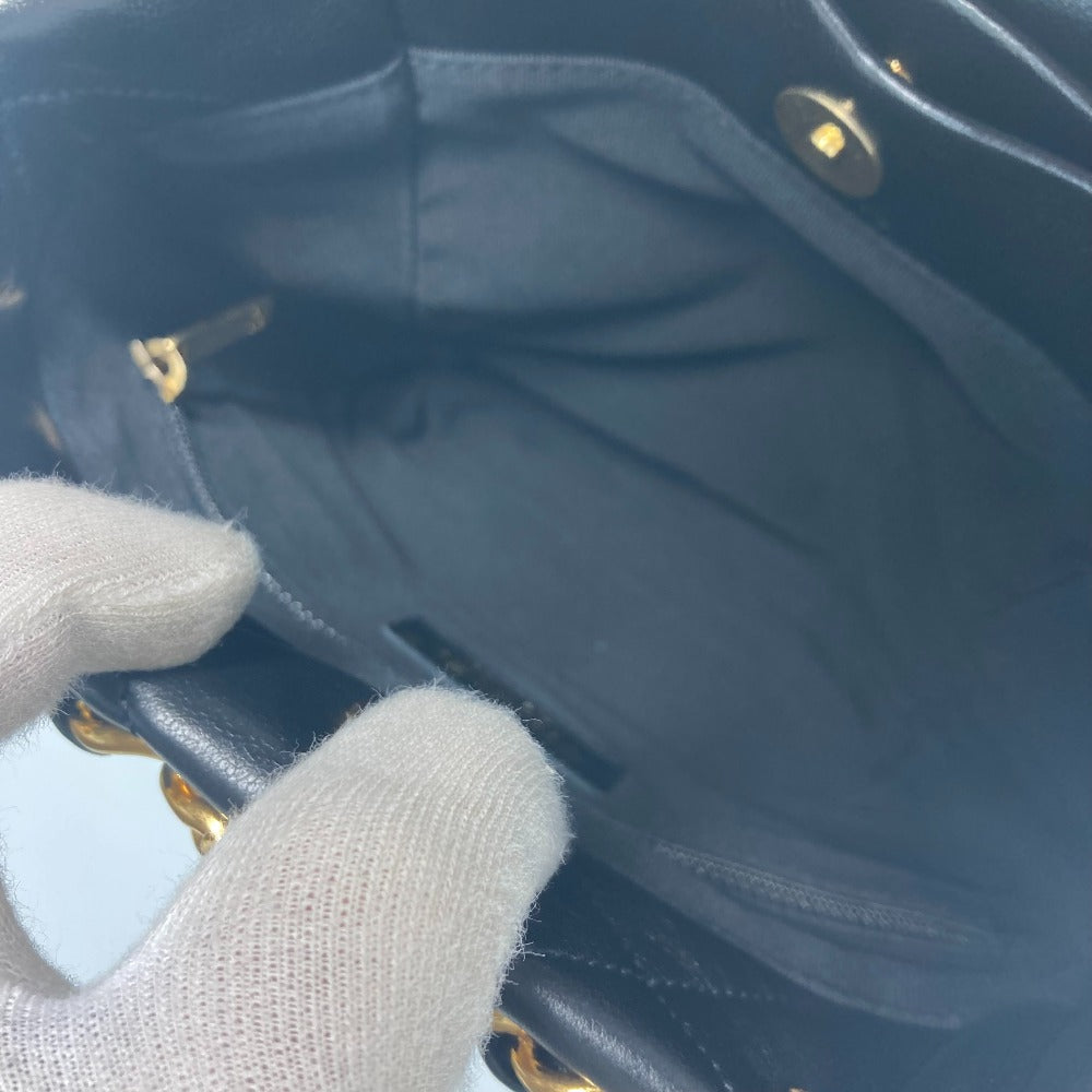 CHANEL Shoulder Bag AS3502 lambskin black Chain bag quilted Matelasse small shopping bag Women Used Authentic
