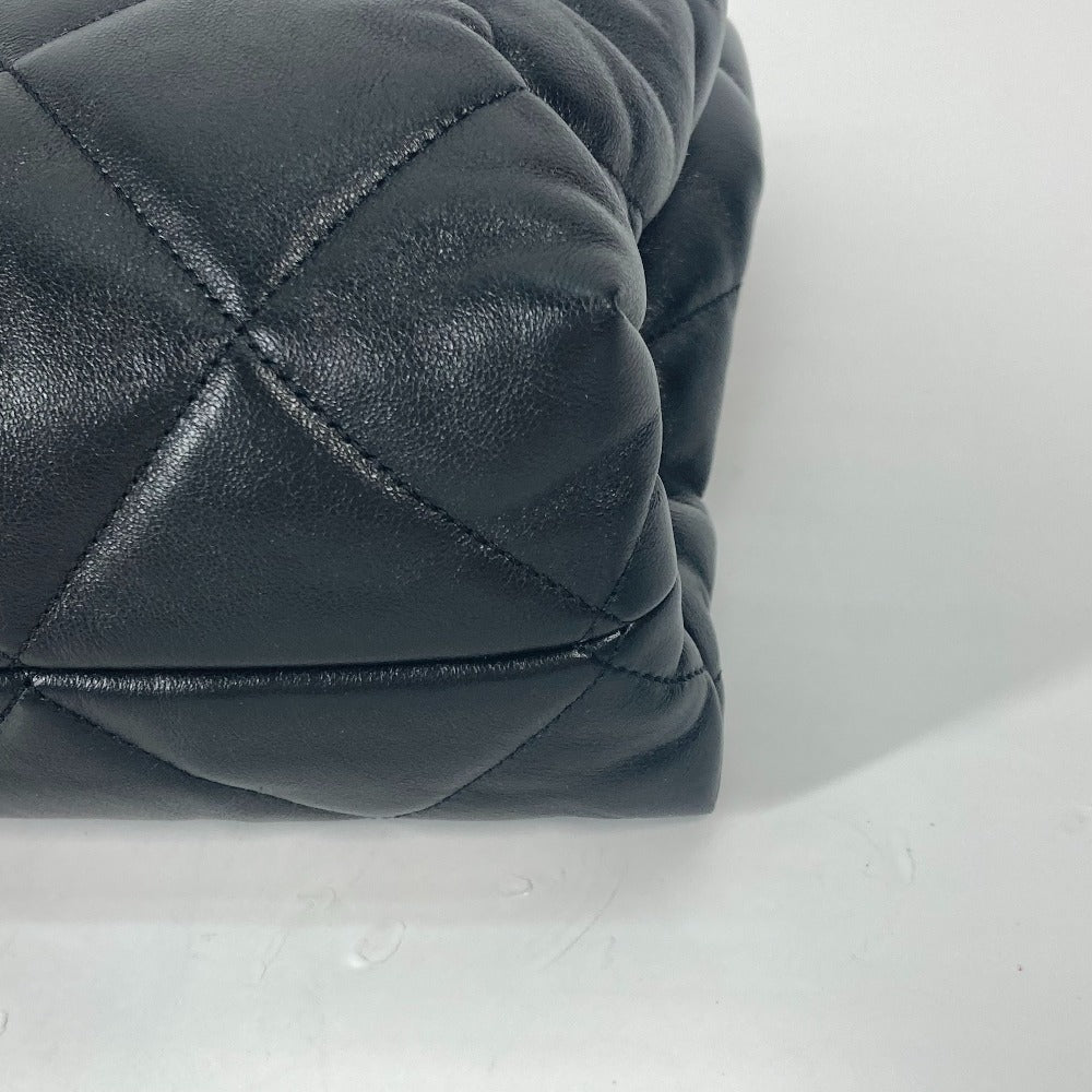 CHANEL Shoulder Bag AS3502 lambskin black Chain bag quilted Matelasse small shopping bag Women Used Authentic