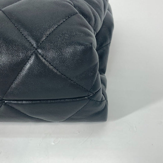 CHANEL Shoulder Bag AS3502 lambskin black Chain bag quilted Matelasse small shopping bag Women Used Authentic