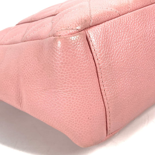 CHANEL Shoulder Bag A50994  Caviar skin pink Tote Bag Chain Matelasse PST Tote Women Used Authentic