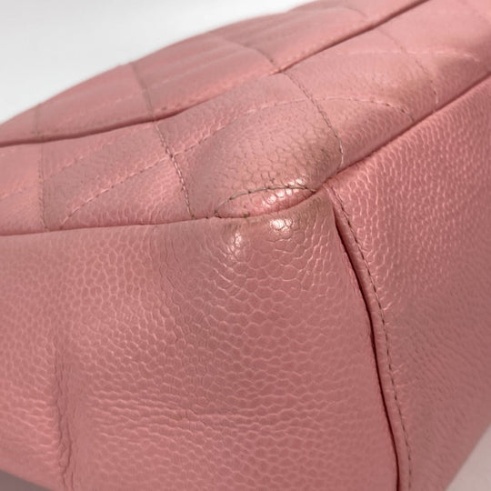 CHANEL Shoulder Bag A50994  Caviar skin pink Tote Bag Chain Matelasse PST Tote Women Used Authentic