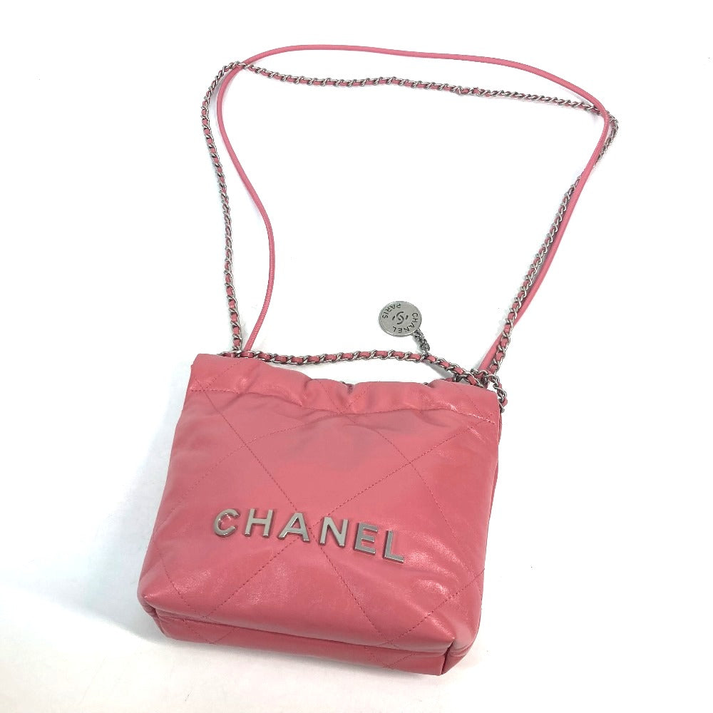 CHANEL Shoulder Bag AS3980 Calfskin pink Chain chanel 22 Women Used Authentic