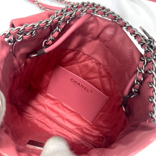 CHANEL Shoulder Bag AS3980 Calfskin pink Chain chanel 22 Women Used Authentic