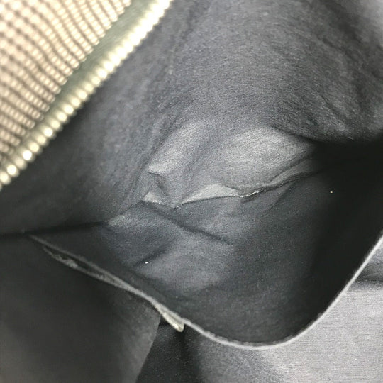 HERMES Pouch canvas gray Her Line Pouch MM unisex(Unisex) Used Authentic