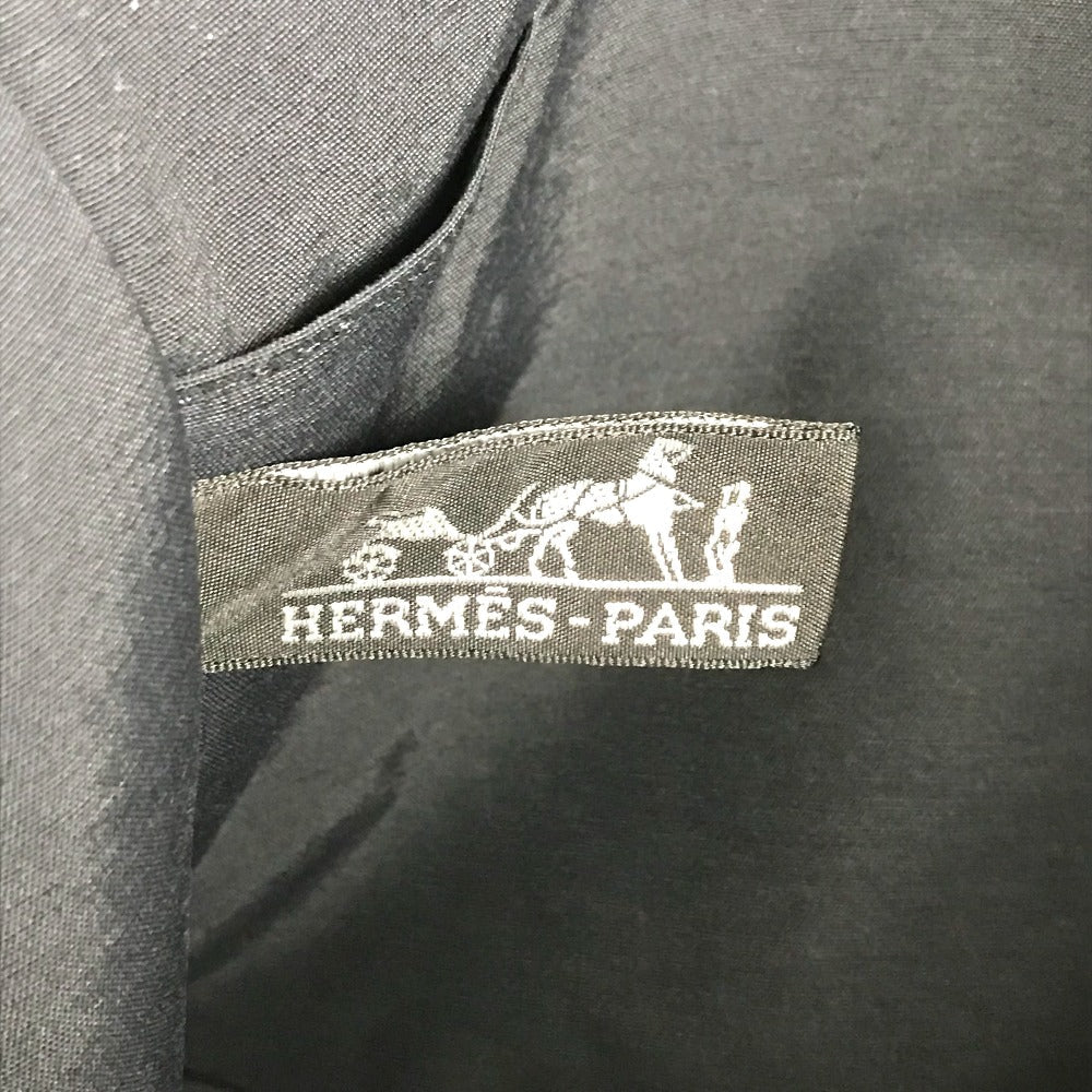 HERMES Pouch canvas gray Her Line Pouch MM unisex(Unisex) Used Authentic