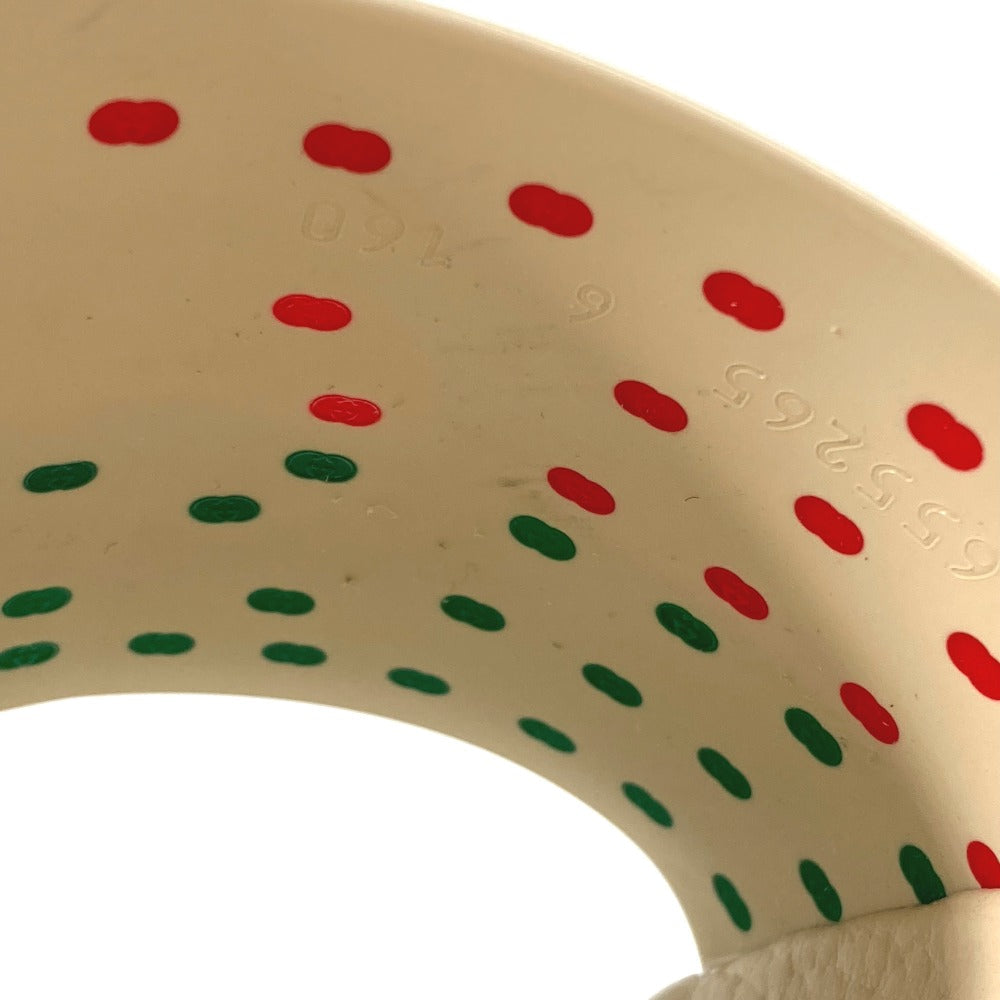 GUCCI Sandals 655265 rubber beige Sherry line GG mens 6 Used Authentic