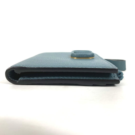 VALENTINO Folded wallet TW2P0T46RQR leather blue V logo mens Used Authentic