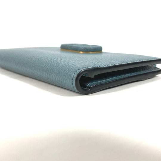 VALENTINO Folded wallet TW2P0T46RQR leather blue V logo mens Used Authentic