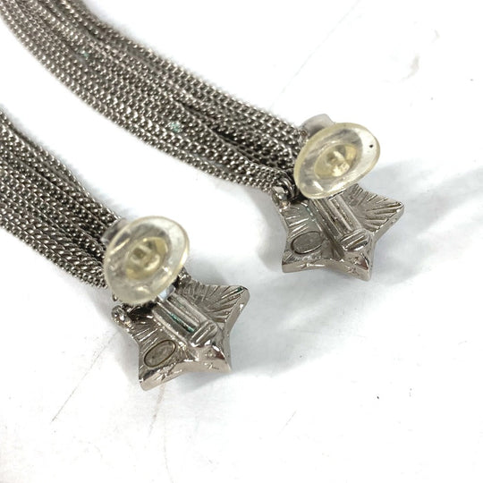 CHANEL Pierce metal Silver A17B COCO Mark Star 10 Chain mens Used Authentic