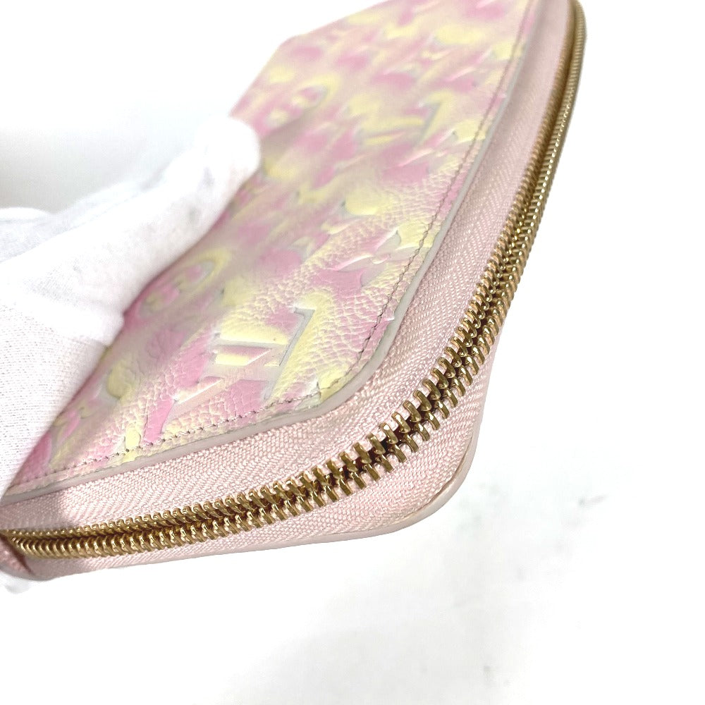 LOUIS VUITTON Long Wallet Purse M81299 Monogram Ann Platt Leather pink Monogram Empreinte Summer Stardust Zippy wallet Women Secondhand Authentic