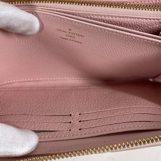 LOUIS VUITTON Long Wallet Purse M81299 Monogram Ann Platt Leather pink Monogram Empreinte Summer Stardust Zippy wallet Women Secondhand Authentic