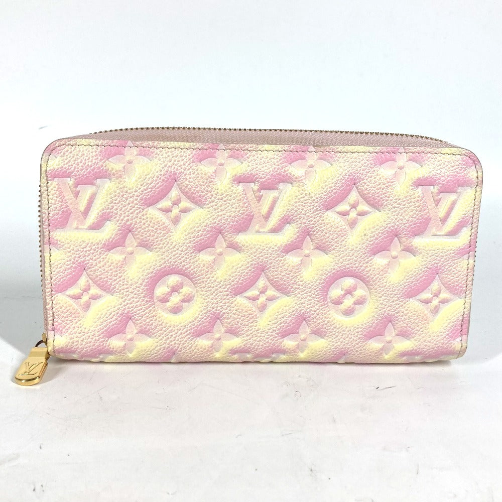 LOUIS VUITTON Long Wallet Purse M81299 Monogram Ann Platt Leather pink Monogram Empreinte Summer Stardust Zippy wallet Women Secondhand Authentic