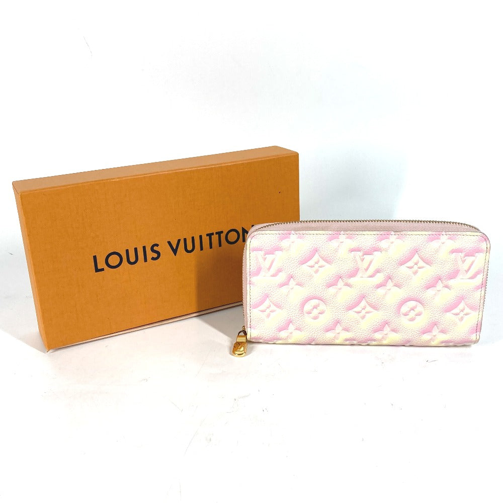 LOUIS VUITTON Long Wallet Purse M81299 Monogram Ann Platt Leather pink Monogram Empreinte Summer Stardust Zippy wallet Women Secondhand Authentic