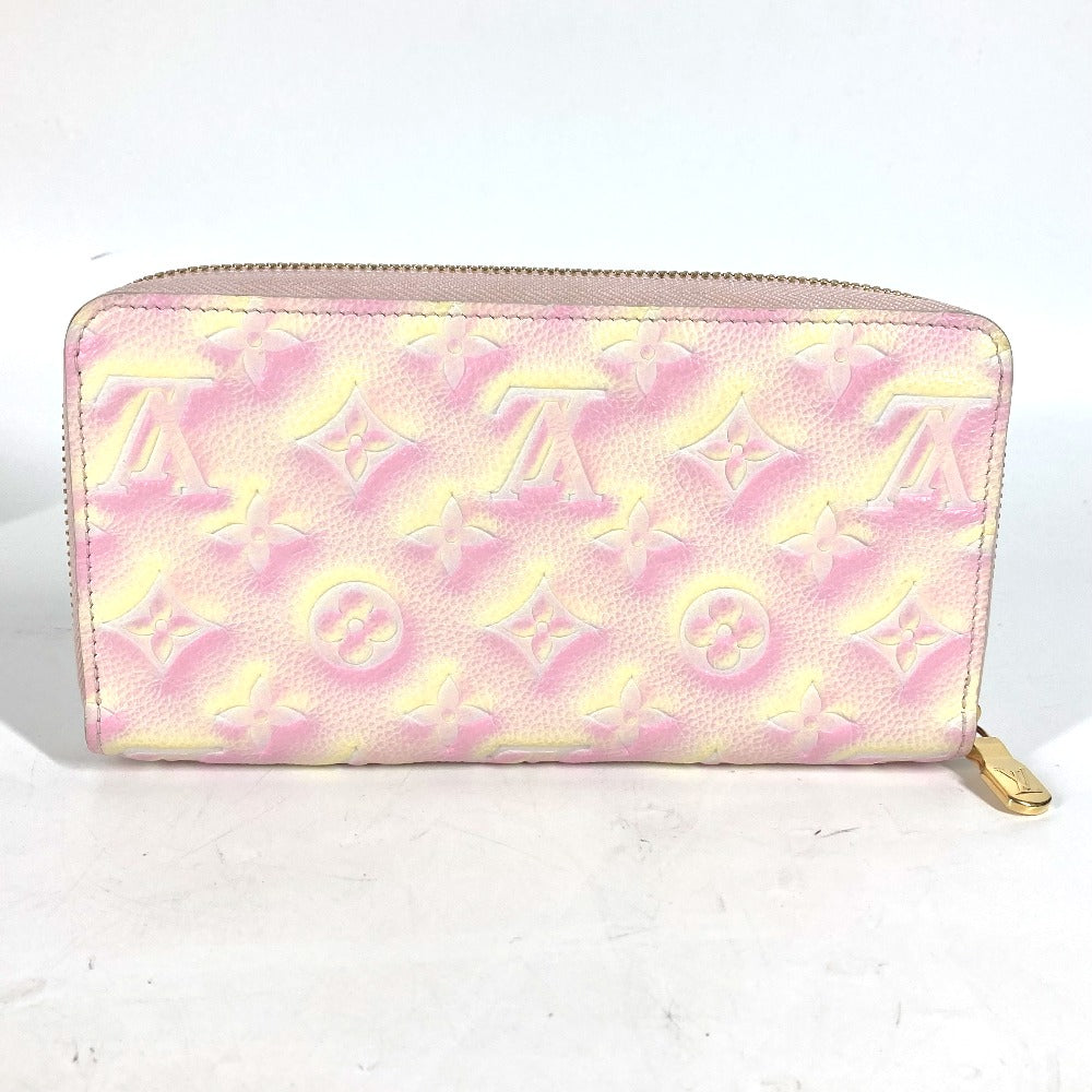 LOUIS VUITTON Long Wallet Purse M81299 Monogram Ann Platt Leather pink Monogram Empreinte Summer Stardust Zippy wallet Women Secondhand Authentic