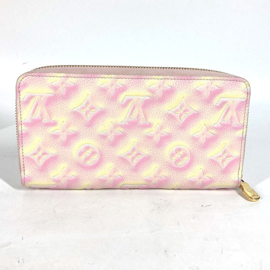 LOUIS VUITTON Long Wallet Purse M81299 Monogram Ann Platt Leather pink Monogram Empreinte Summer Stardust Zippy wallet Women Secondhand Authentic