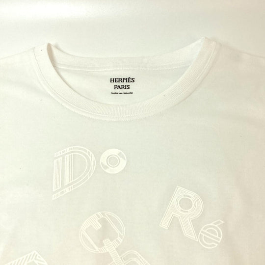 HERMES one piece cotton white apparel De Re Boucle Women 42 Used Authentic