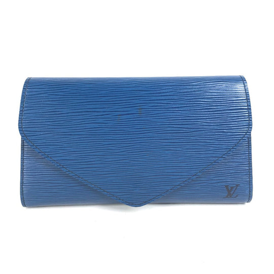 LOUIS VUITTON Clutch bag M52635 Epi Leather blue Epi Art deco Women Used Authentic