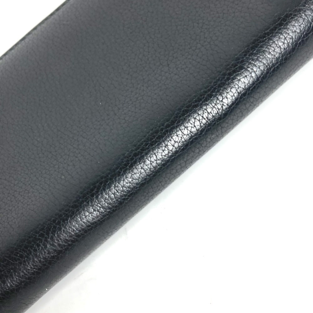 GUCCI Long Wallet Purse 496317 leather black logo mens Used Authentic