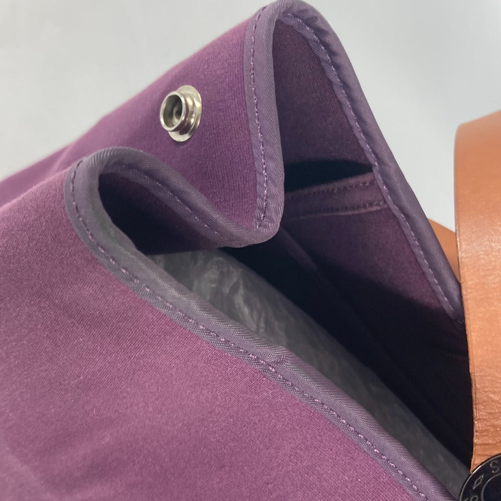 HERMES Tote Bag Leather / canvas purple Kabak Elan PM Women Used Authentic