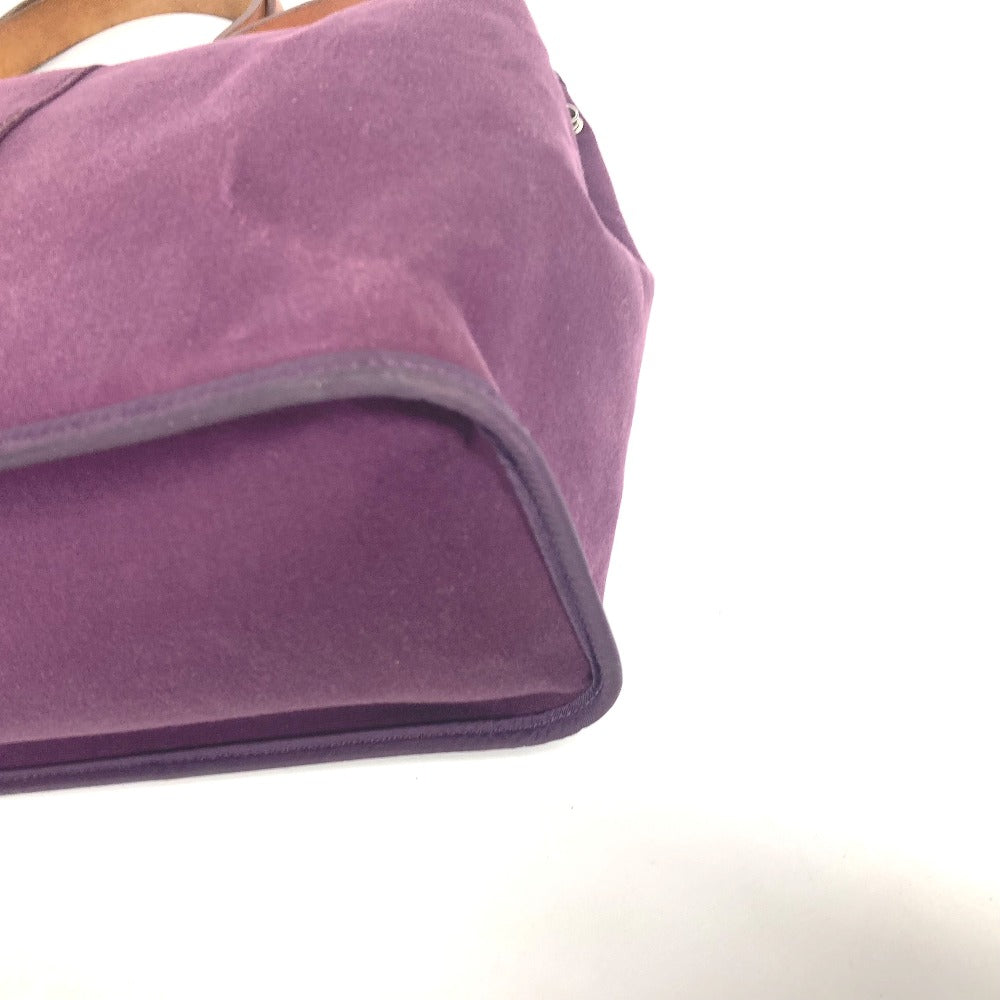 HERMES Tote Bag Leather / canvas purple Kabak Elan PM Women Used Authentic