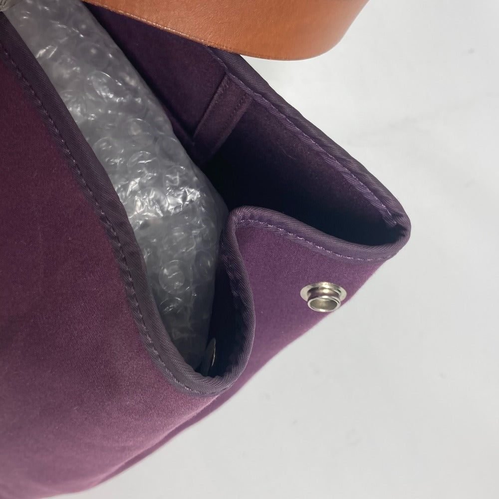 HERMES Tote Bag Leather / canvas purple Kabak Elan PM Women Used Authentic