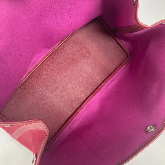 HERMES Shoulder Bag Toile Officier, Negonda Red Garden party PM Women Used Authentic