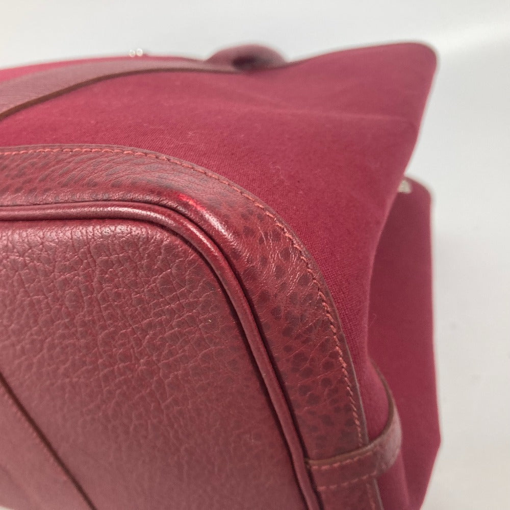 HERMES Shoulder Bag Toile Officier, Negonda Red Garden party PM Women Used Authentic