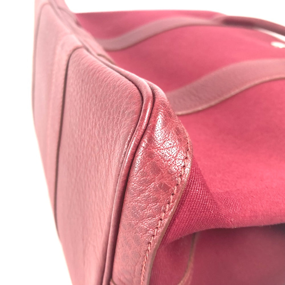 HERMES Shoulder Bag Toile Officier, Negonda Red Garden party PM Women Used Authentic