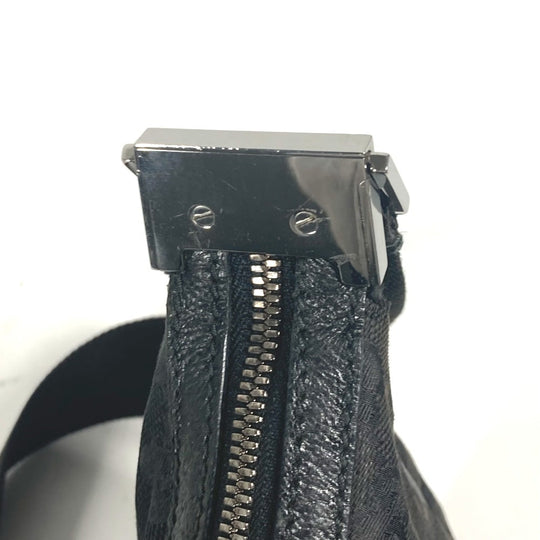 GUCCI Shoulder Bag 122790 GG canvas / leather black GG mens Used Authentic