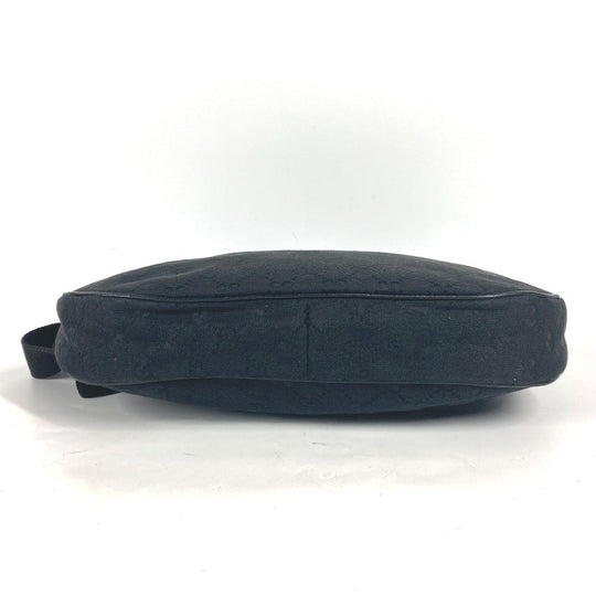 GUCCI Shoulder Bag 122790 GG canvas / leather black GG mens Used Authentic