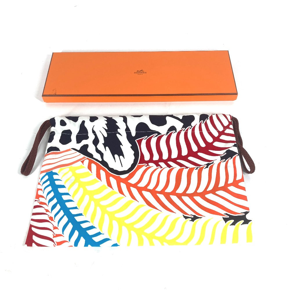 HERMES Pouch silk multicolor purse Bulk Pouch Women Used Authentic