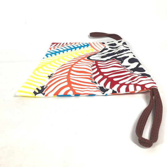 HERMES Pouch silk multicolor purse Bulk Pouch Women Used Authentic
