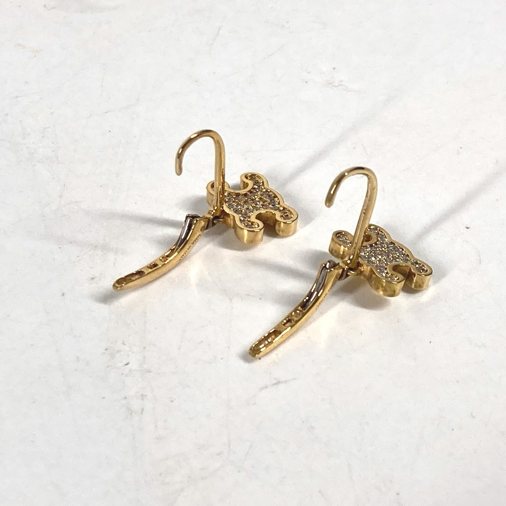 CELINE Pierce metal gold triomphe logo