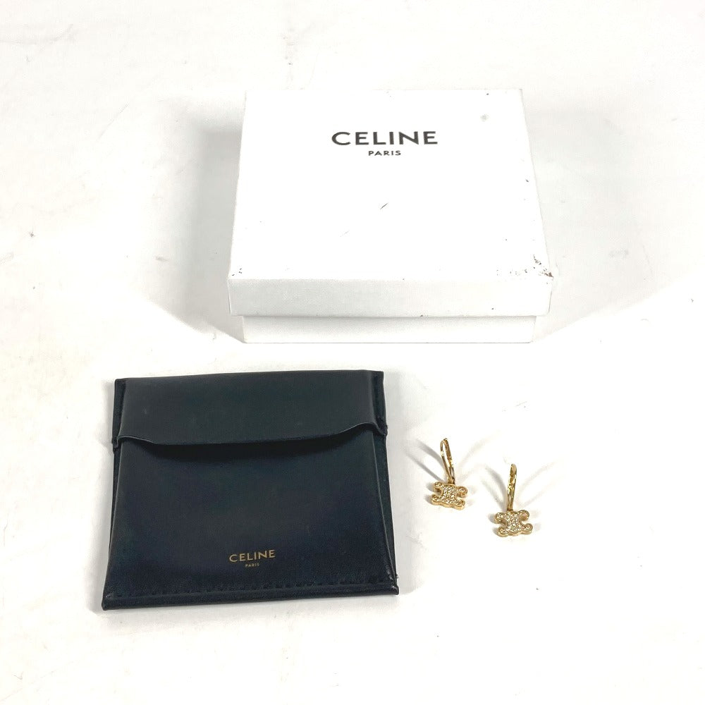 CELINE Pierce metal gold triomphe logo