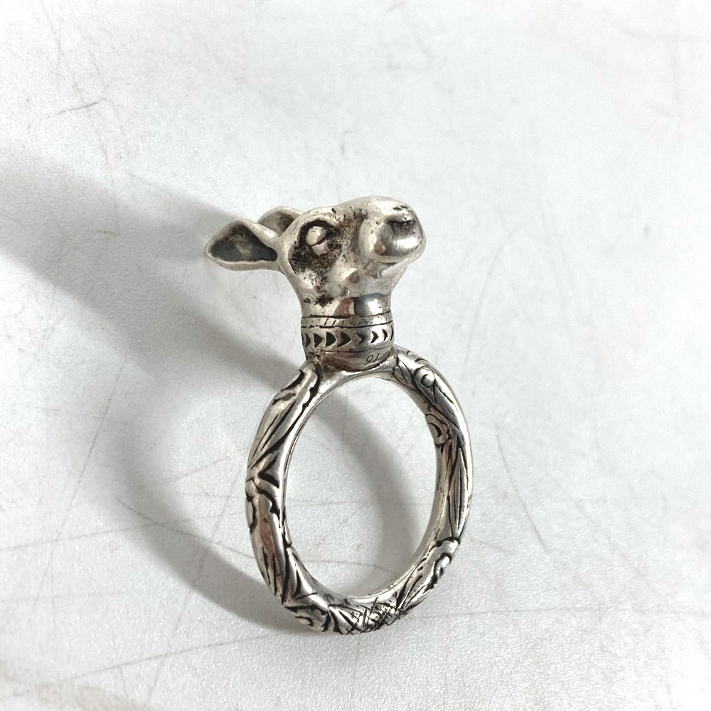 GUCCI Ring SV925 Silver Rabbit Anger Forest Rabbit Head mens 16 Used Authentic