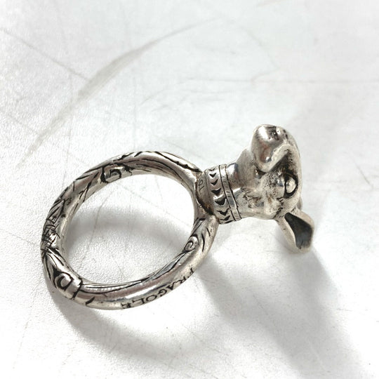 GUCCI Ring SV925 Silver Rabbit Anger Forest Rabbit Head mens 16 Used Authentic
