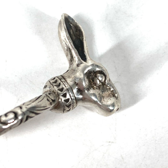 GUCCI Ring SV925 Silver Rabbit Anger Forest Rabbit Head mens 16 Used Authentic