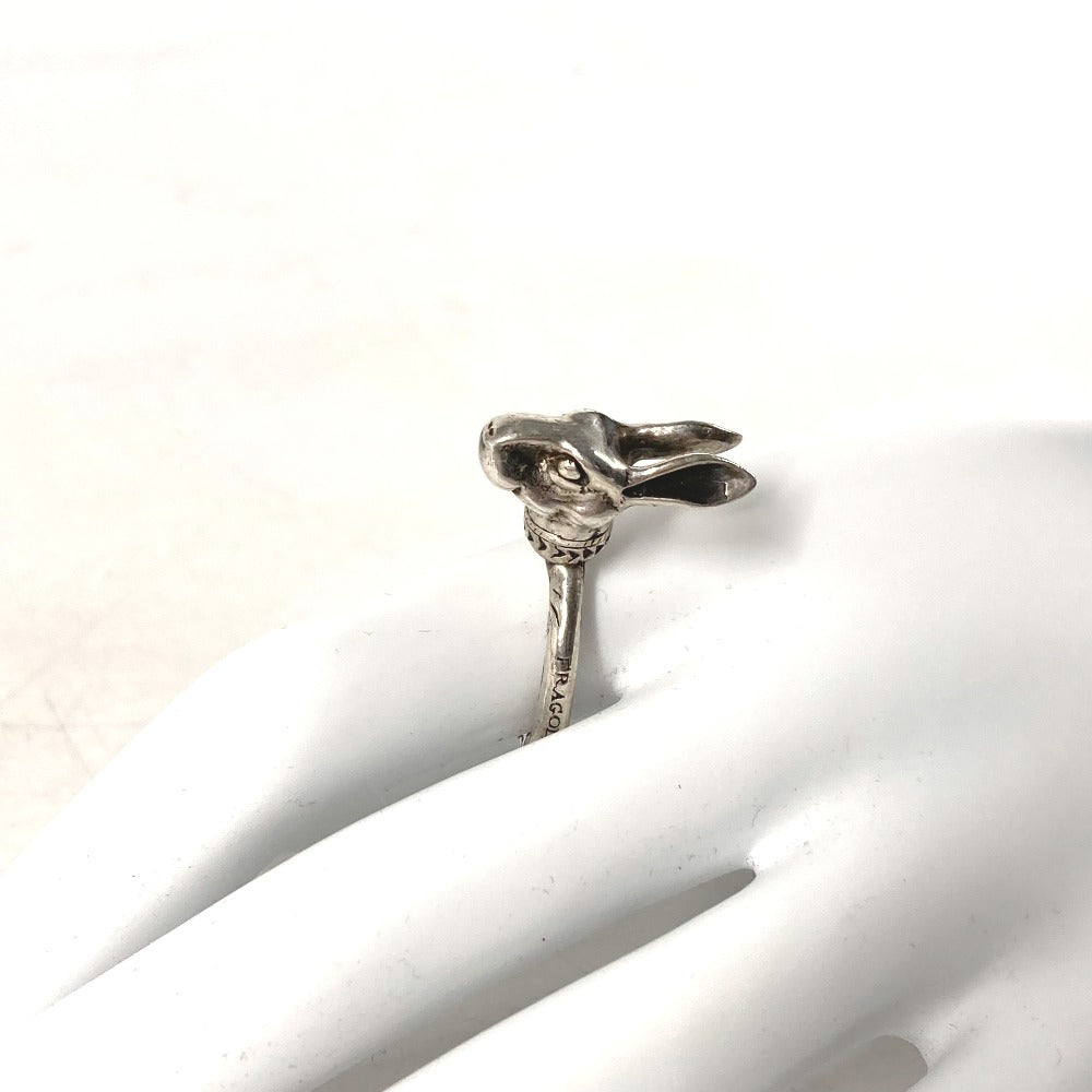 GUCCI Ring SV925 Silver Rabbit Anger Forest Rabbit Head mens 16 Used Authentic