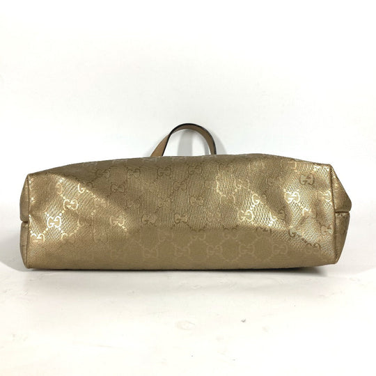 GUCCI Shoulder Bag 211138 PVC/Leather, GG Imprime gold GG Implication mens Used Authentic