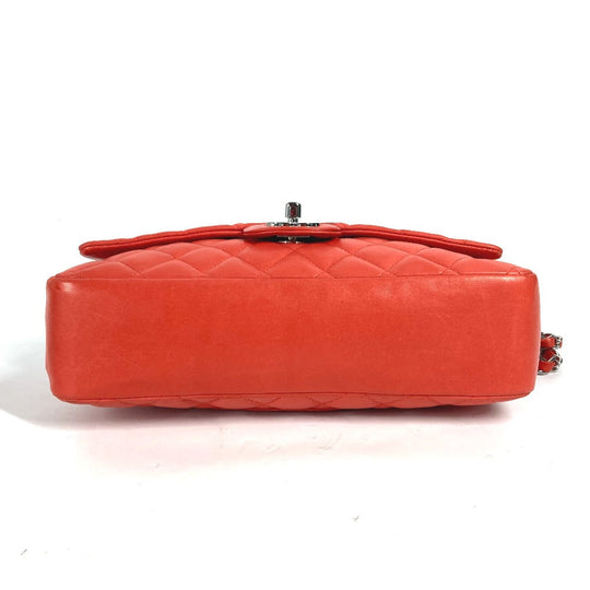 CHANEL Shoulder Bag lambskin Red Shoulder Matelasse 25 Ladybug Strawberry Women Used Authentic