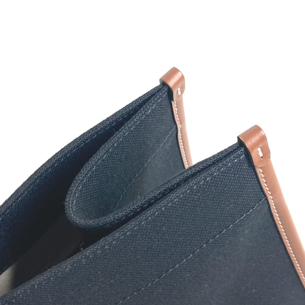 BURBERRY Shoulder Bag 8055747 Leather / canvas black logo FREYA TOTE Women Used Authentic