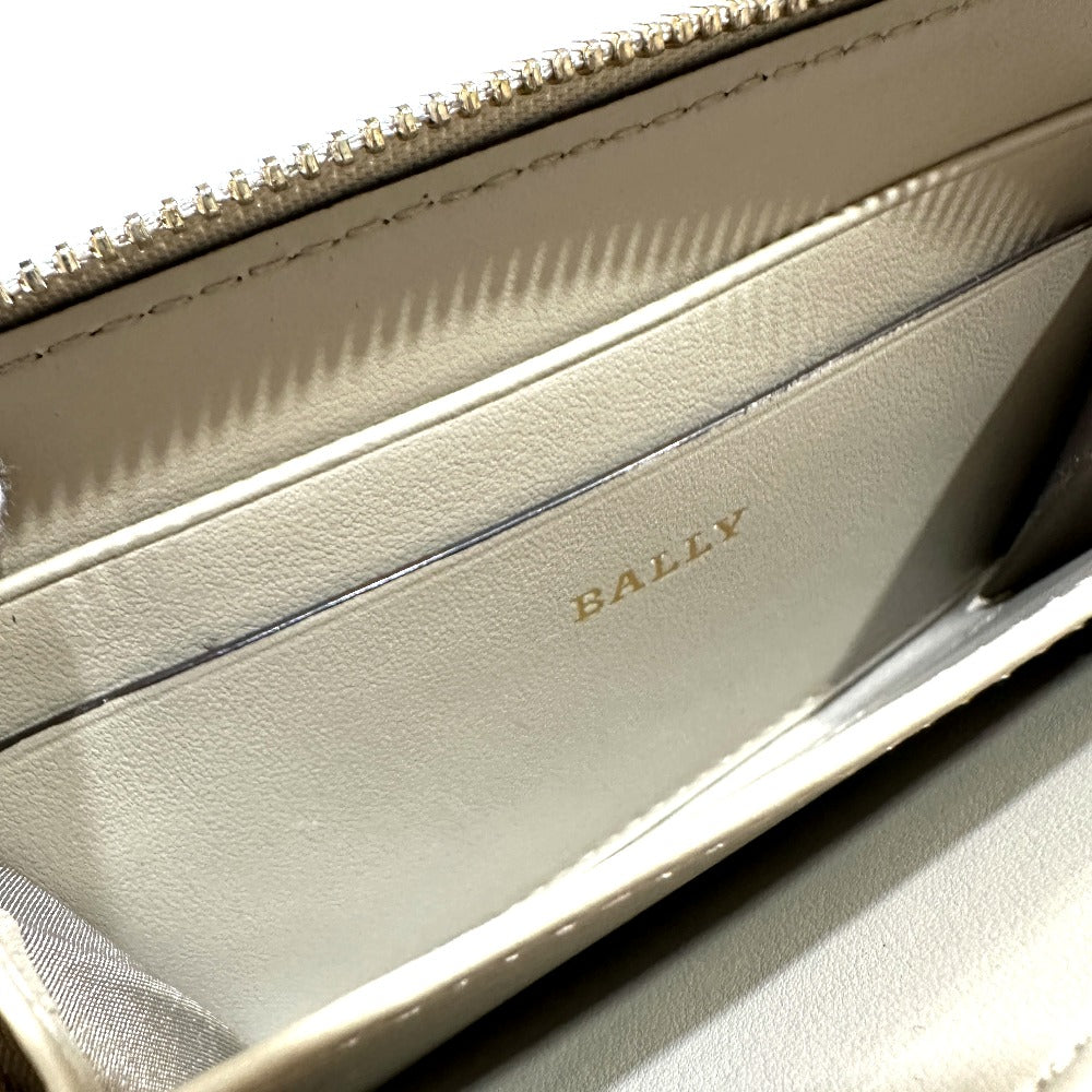 BALLY Coin case TORRIN.TSP leather beige logo Wallet Coin Pocket mens Used Authentic