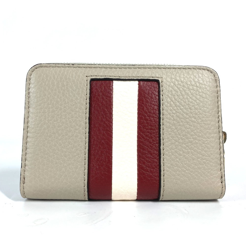 BALLY Coin case TORRIN.TSP leather beige logo Wallet Coin Pocket mens Used Authentic