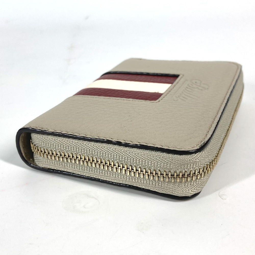 BALLY Coin case TORRIN.TSP leather beige logo Wallet Coin Pocket mens Used Authentic