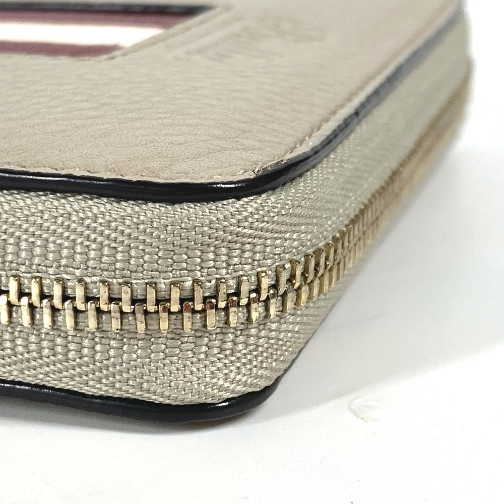 BALLY Coin case TORRIN.TSP leather beige logo Wallet Coin Pocket mens Used Authentic