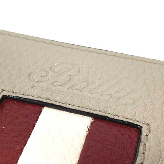 BALLY Coin case TORRIN.TSP leather beige logo Wallet Coin Pocket mens Used Authentic