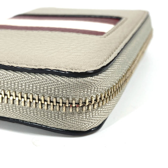 BALLY Coin case TORRIN.TSP leather beige logo Wallet Coin Pocket mens Used Authentic