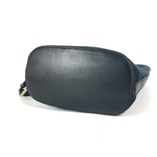 GUCCI Shoulder Bag 001 4286 Leather / canvas black Bucket Bucket GG Women Used Authentic