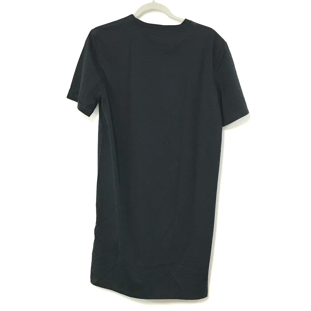 HERMES one piece cotton black Cartouche maxi dress 40