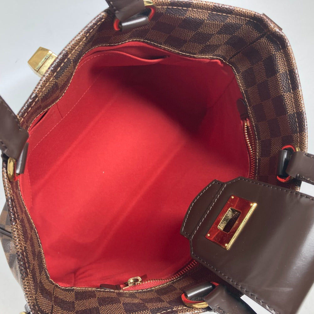 LOUIS VUITTON Tote Bag N41177 Damier canvas Brown Damier Hippopotamus roseberry Women Used Authentic